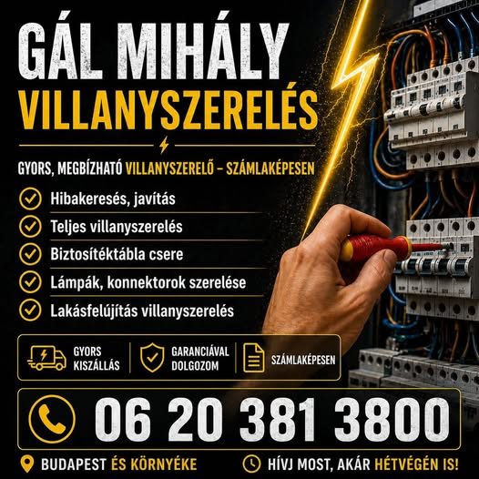 Gál Mihály villanyszerelés – Villanyszerelő