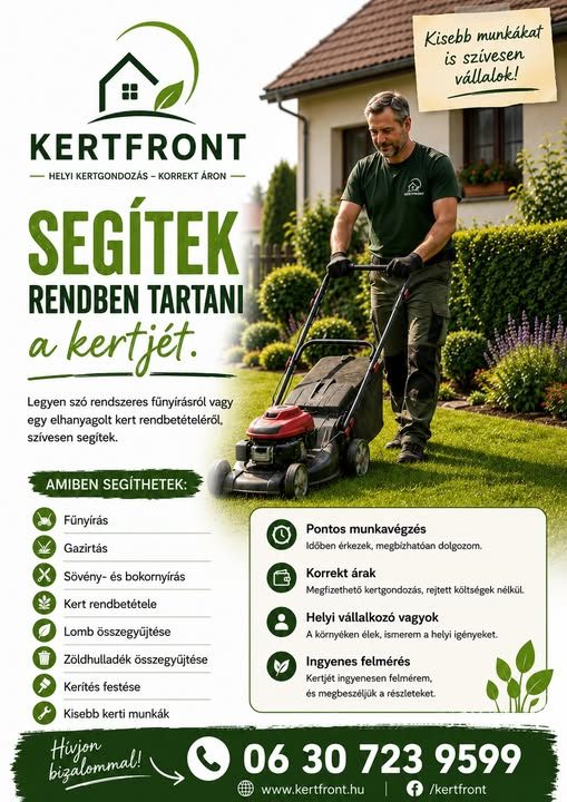 Kertfront – Fűnyírás / Kertgondozás