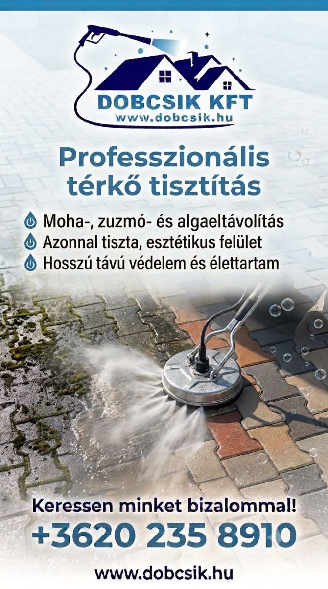 Dobcsik Kft. Térkő és üvegfelület tisztítás – Ablaktisztítás