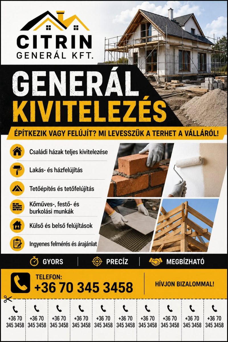 Citrin Generál Kft. – Generál kivitelező