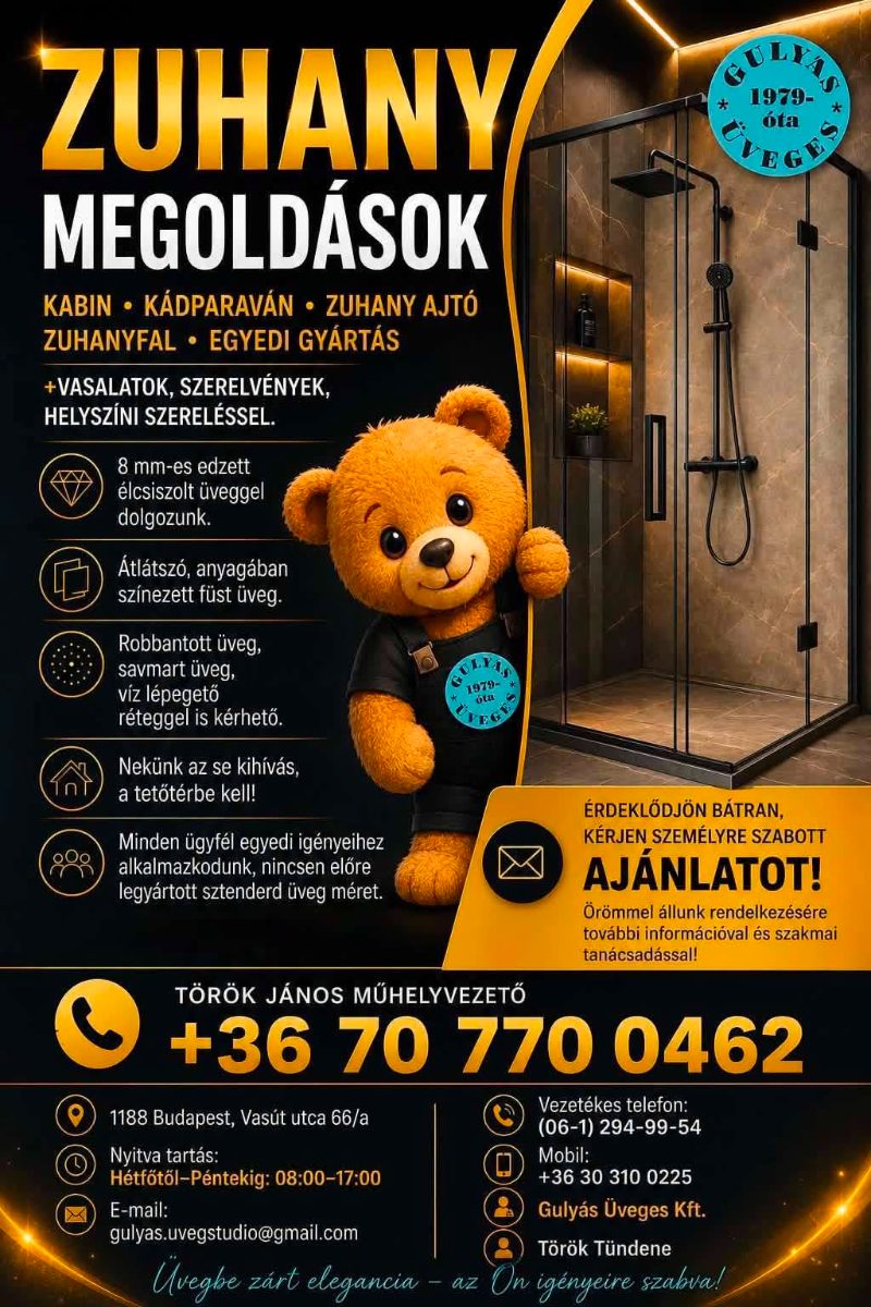 Gulyás Üveges Kft. – Speciális üvegszerkezetek és technológiai szerviz