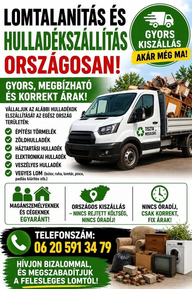 Keresztes István EV. lomtalanítás – Hulladékszállítás