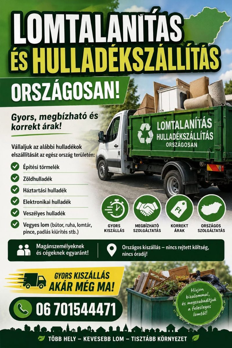 Badi Nándor lomtalanítás – Hulladékszállítás