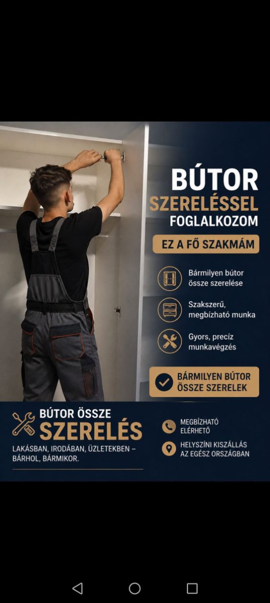 Horváth Tibor bútor összeszerelés – Bútorszerelő