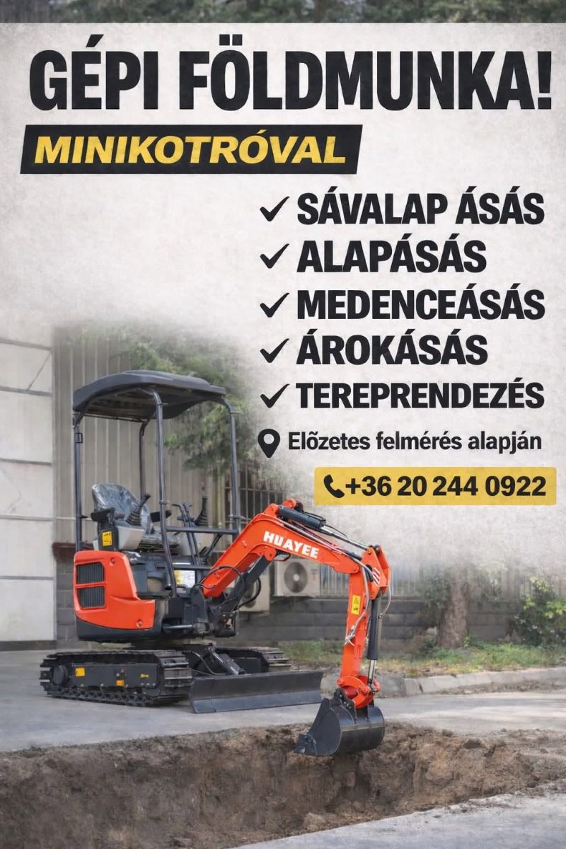 Klemencz Lőrinc gépi földmunka – Ásás