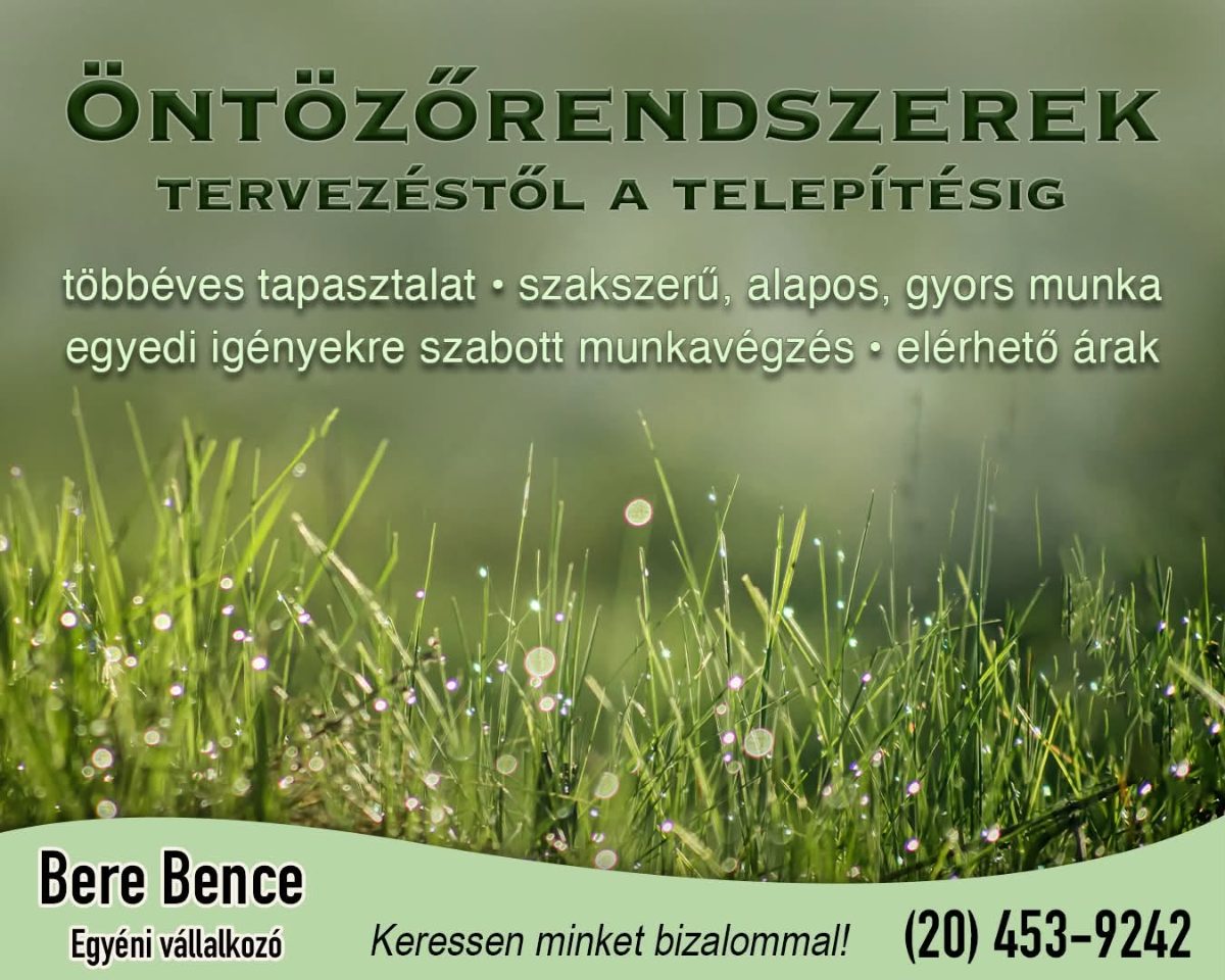 Bere Bence EV. – Kertész / Kertépítő