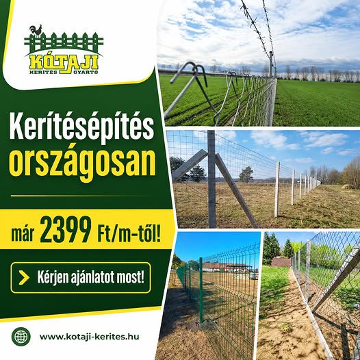 Kótaji Kerítés – Kerítés telepítése