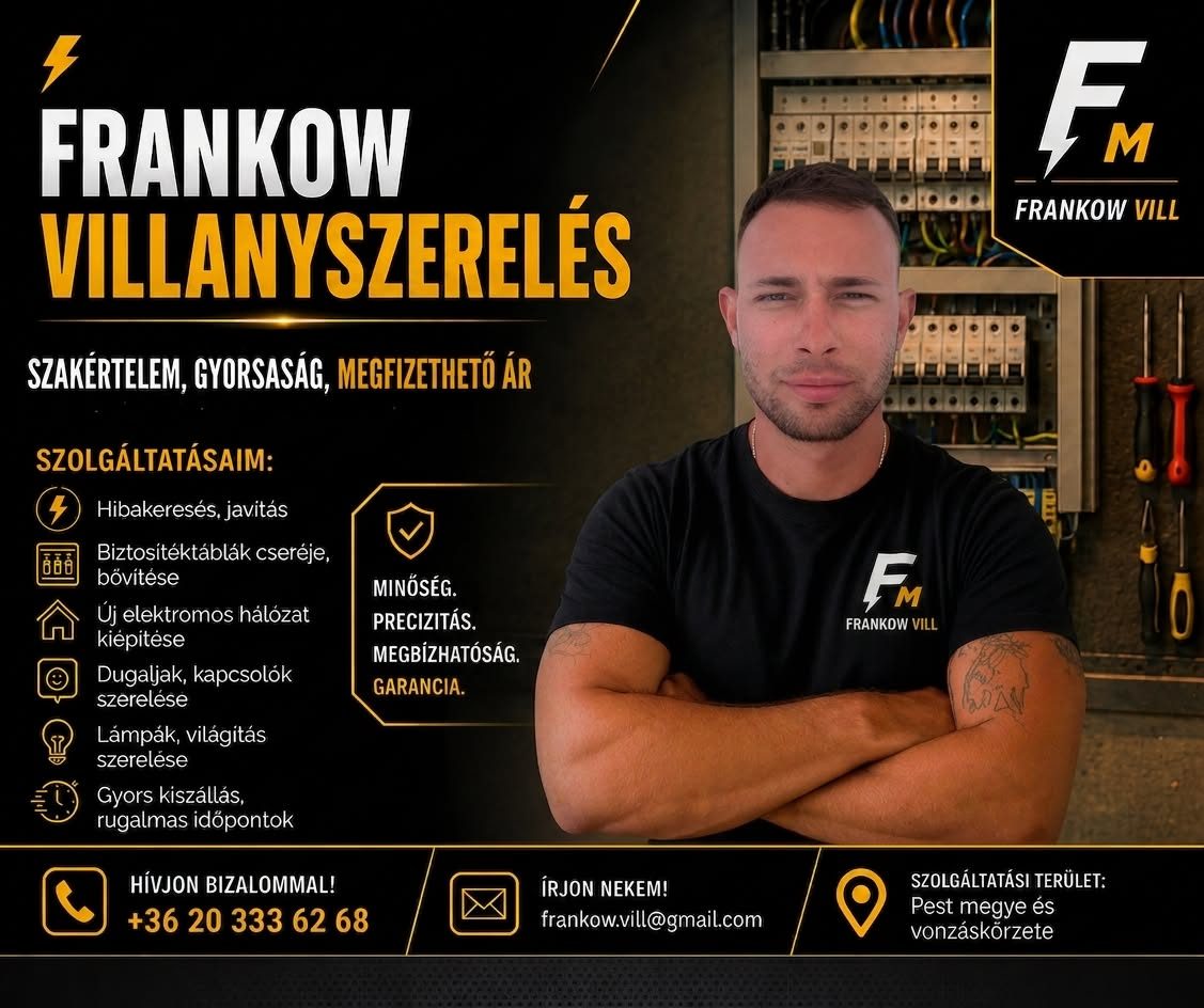 Frankow Villanyszerelés – Villanyszerelő