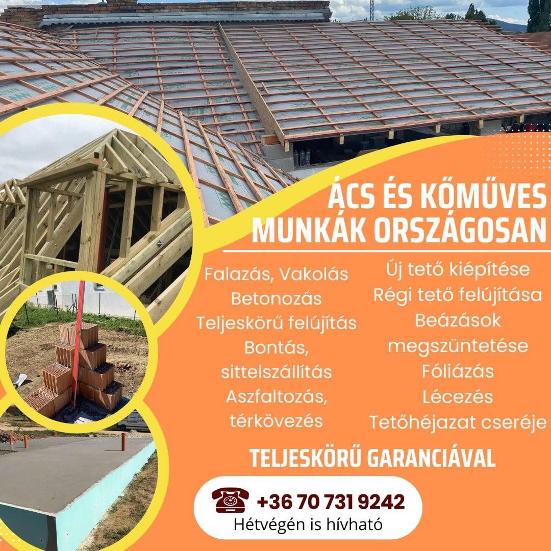 Ács és Kőműves munkák – Ács