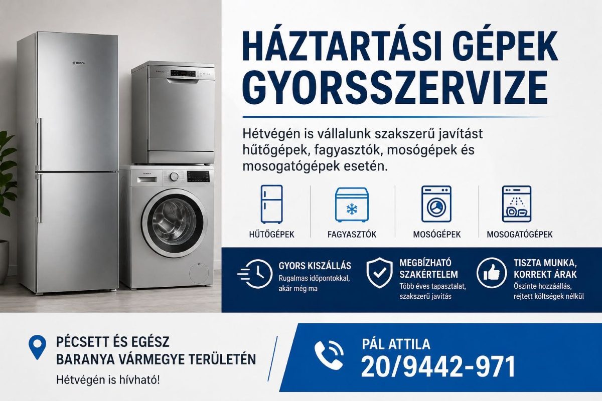 Pál Attila hűtőgépszerelés – Mosógép szerelő