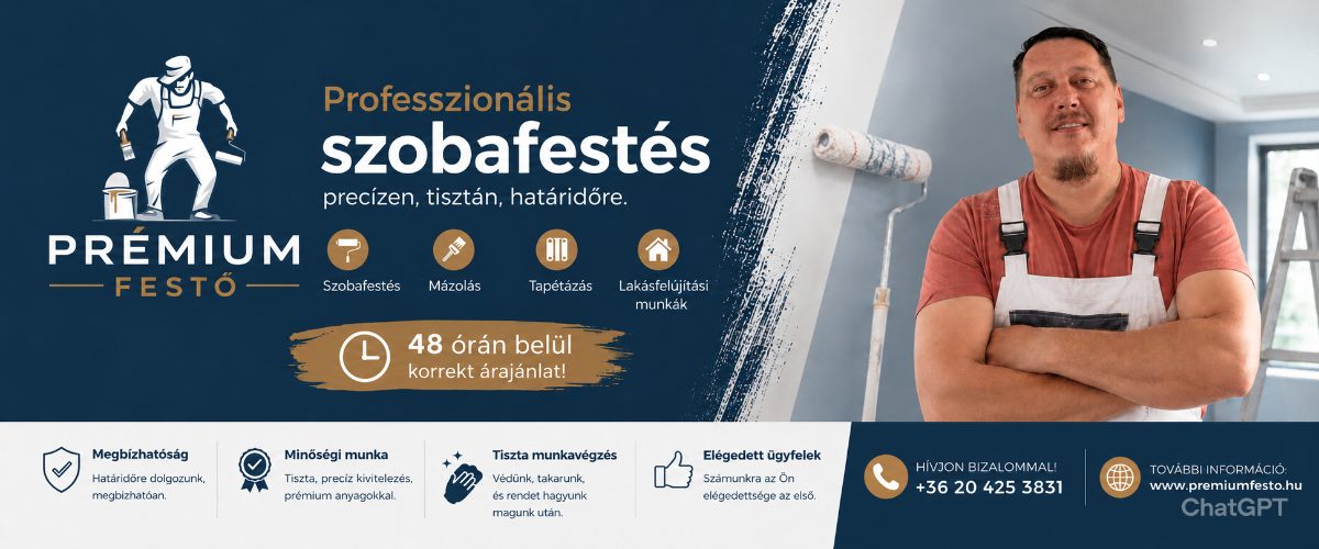 Prémium Festő – Szobafestő / Mázoló