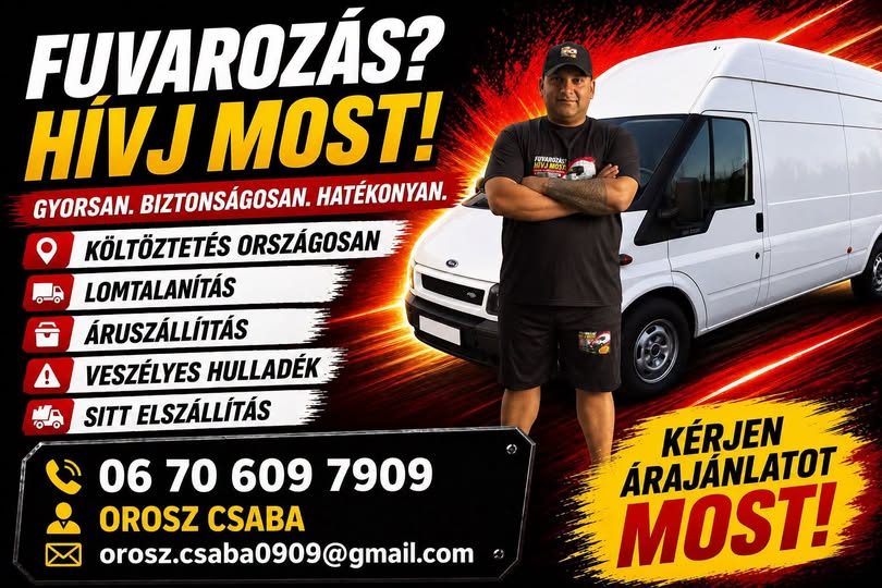 Orosz Csaba, költöztetés lomtalanítás – Szemétszállítás