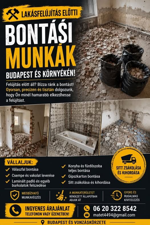 Tóth Máté - bontási munkák – Épületbontás