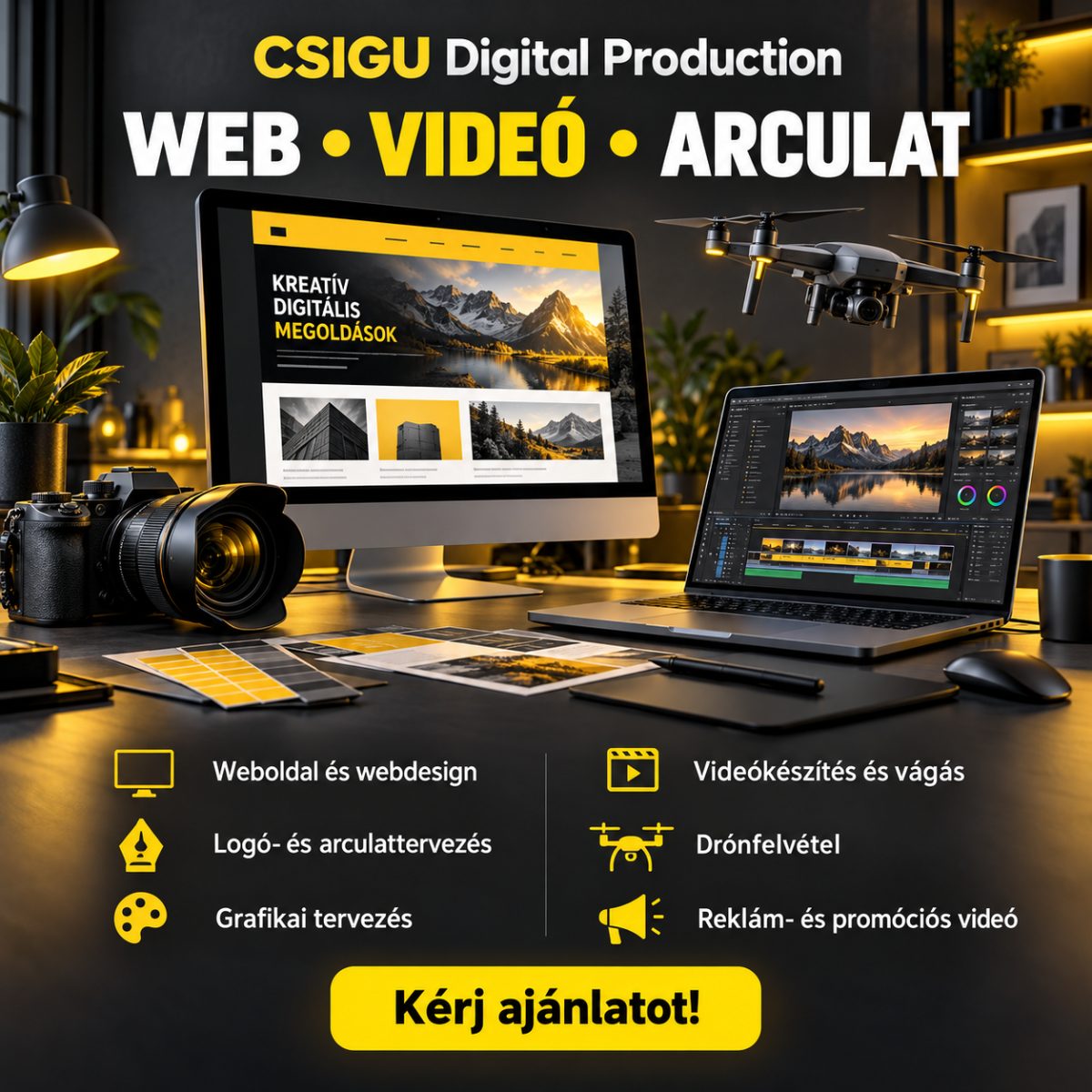 CSIGU Digital Production – Web • Videó • Arculat – Webdesign / Webdesigner