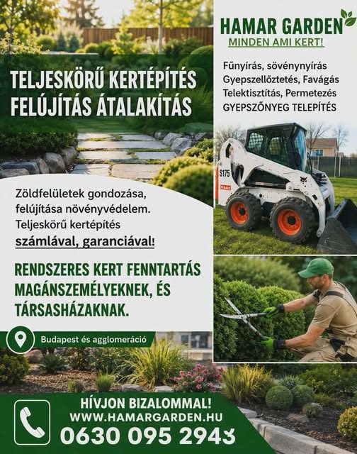 Kertépítés magánszemélyeknek, közületnek – Kertész / Kertépítő