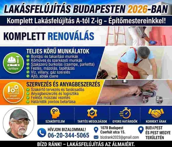 Lakásfelújítás, bontástól a kész átadásig! – Generál kivitelező