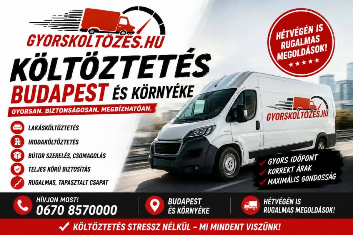 Költöztetés Budapesten és környékén – Költöztetés kisteherautóval